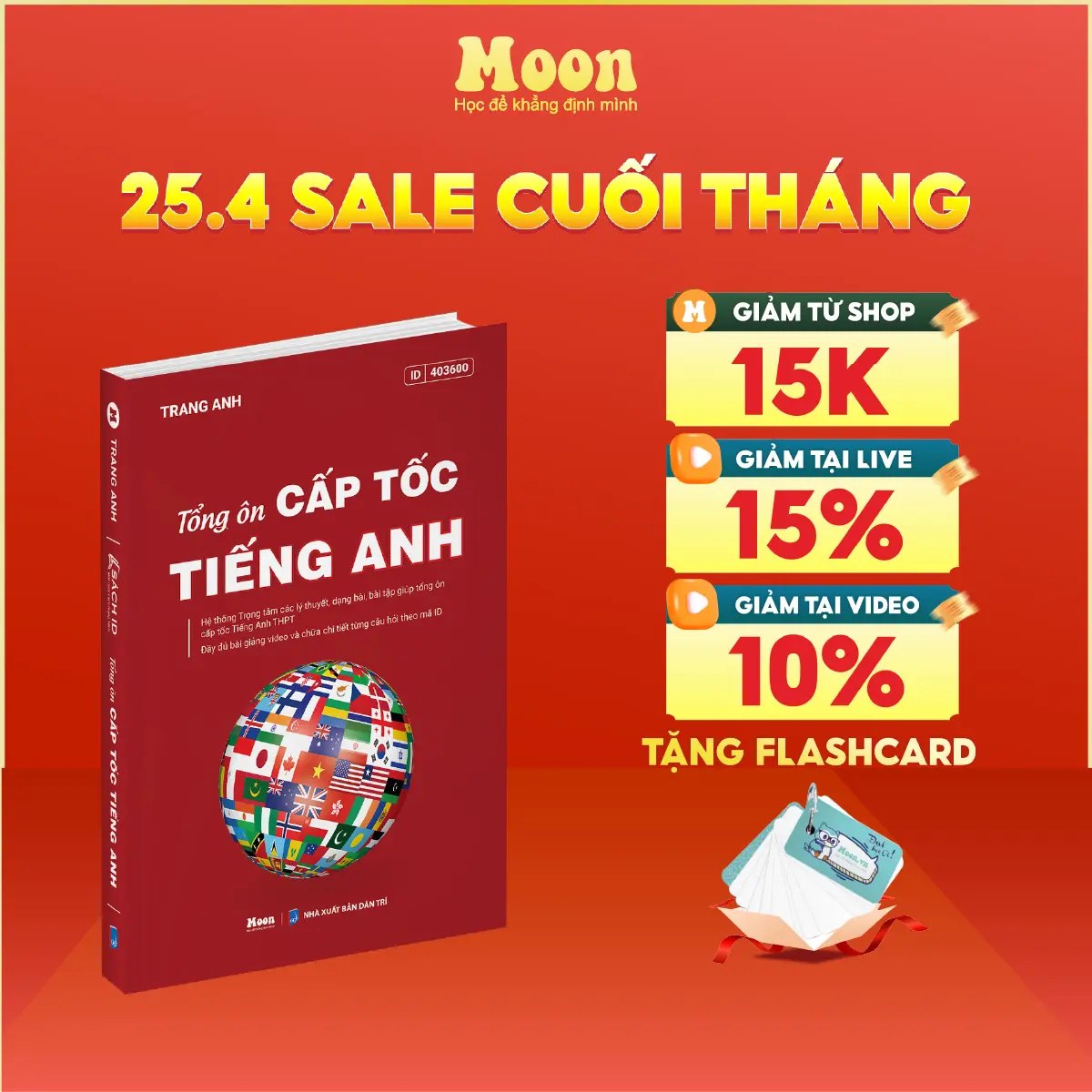 Sách tổng ôn cấp tốc tiếng anh cô Trang Anh