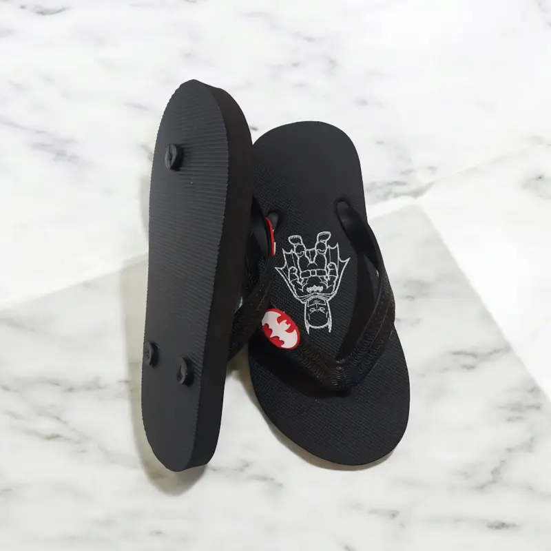 Sandal Jepit Anak Laki-laki Batman Polos Hitam Fashion 4