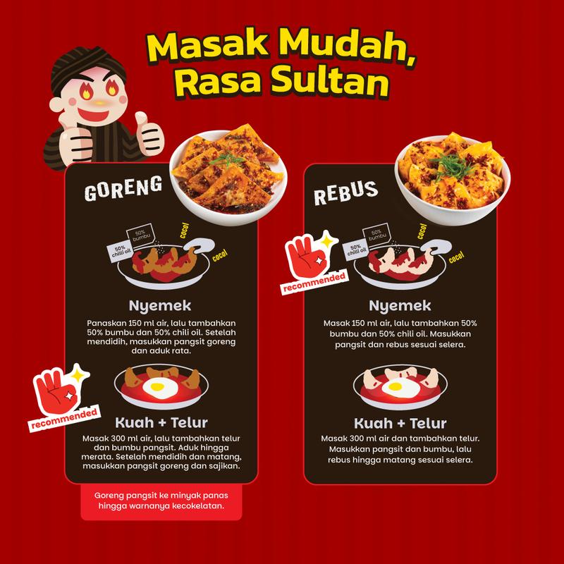 NYOCOT Pangsit Tulang Rangu Renyah Gurih / Cocok untuk Ngemil / Cemilan Pangsit Chili Oil / Makanan Instant 3
