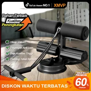 XMVP B Mesin Sit-Up 2in1 Hisapan Kuat Daya Super 3 Tingkat Intensitas Kunci Kaki Tali Tarik Profesional Alat Latihan Perut Efektif Desain Fleksibel untuk Latihan Optimal