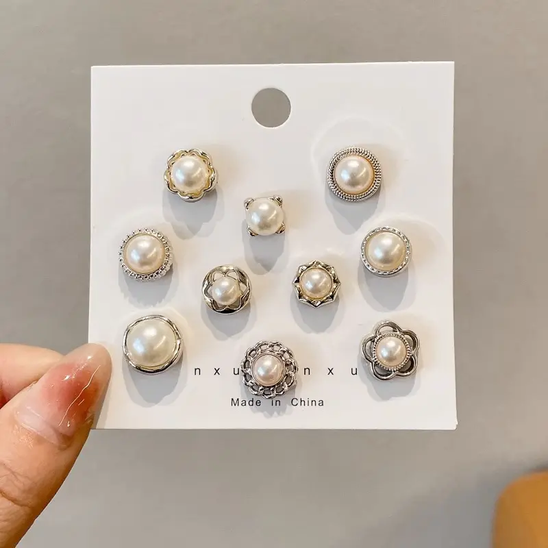 Trâm Cài Cố Định Ngực Quần Áo, Nút Ẩn Cổ Áo, Ghim Cài Phụ Kiện, Không Cần May, Dụng Cụ Hữu Ích, Kim Nút Nhỏ Vô Hình  Women Nữ Caro Móc Khoá Voi，Nhỏ và dễ thương để trang trí，Dễ dàng tháo rời, có thể tái sử dụng 7