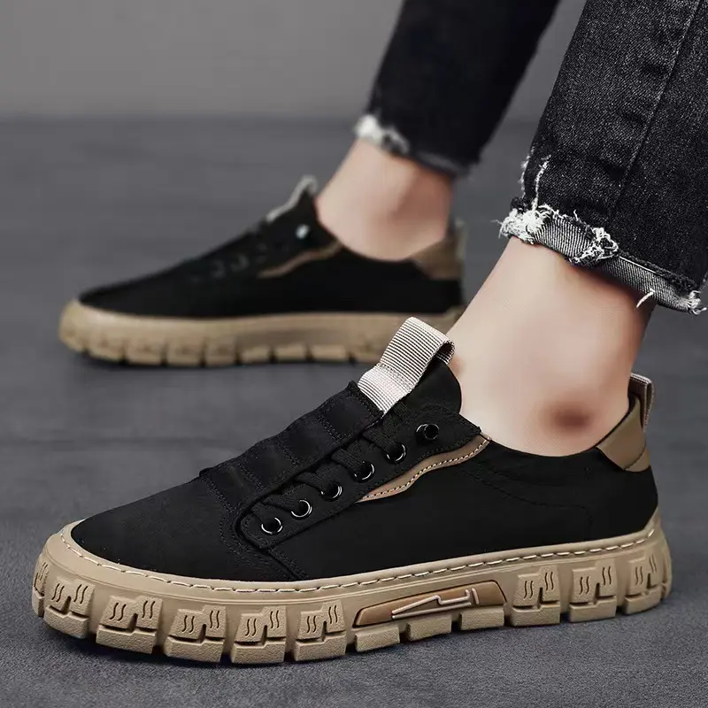 Sepatu Pria Original 2025 Casual Cowok Dewasa Untuk Sport Running Kuliah Sekolah Kasual Kerja Sneakers Hitam A10 0