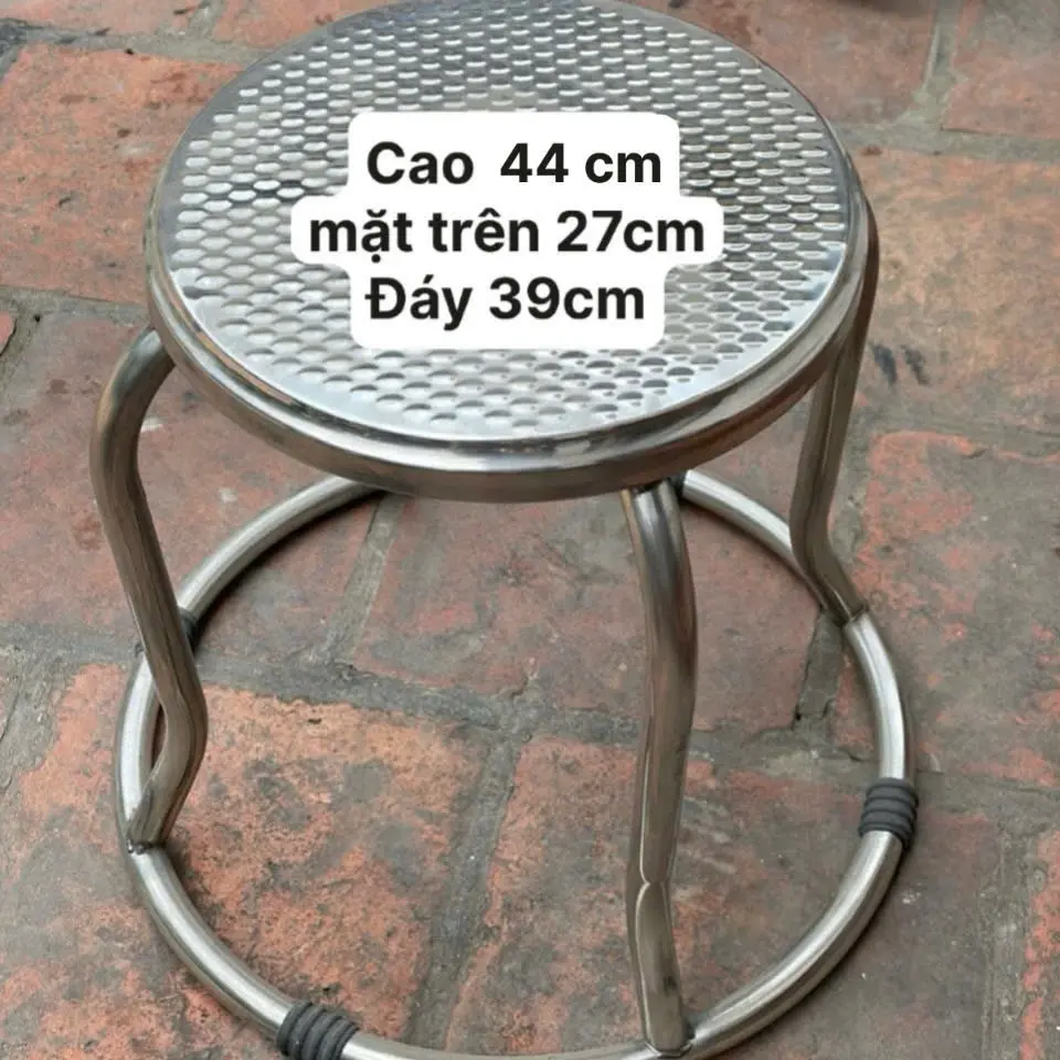Ghế đôn inox cao cấp bền bỉ cao 34 và 44cm