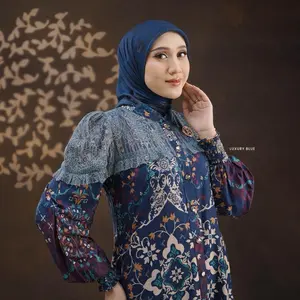 EMMARA SERIES BY NADHEERA LUXURY GAMIS TUNIC & SCARF SIMPEL COMFY ELEGAN BAHAN RAYON PREMIUM