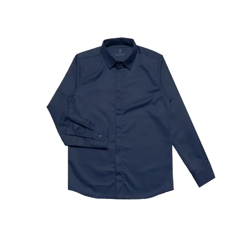 JB - Princeton Shirt Navy- Kemeja Kasual Lengan Panjang Pria 4