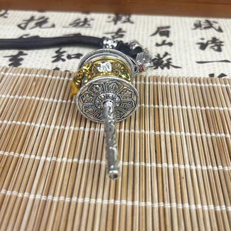 Product Introduction of New Chinese Tibetan Six Character Proverbs Sutra Wheel Necklace 1