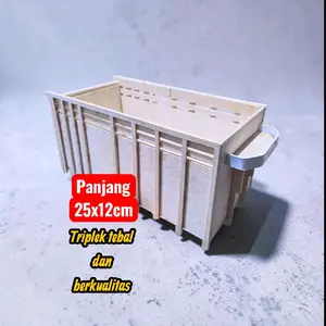 bak truk plastik bahan triplek tebal panjang 25cm lebar 12cm