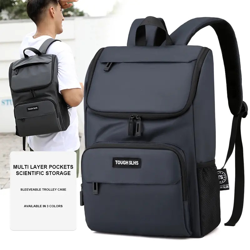 Nylon Waterproof Men Backpack Multi Pocket High Capacity School Bag for Boys Trendy Design Men Travel Backpacks