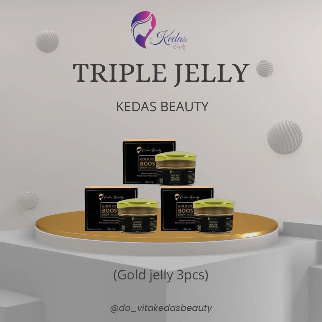 PAKET TRIPLE JELLY KEDAS BEAUTY (3 pcs gold jelly)