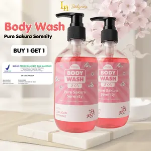 [ISI 2 BOTOL] LN Body Wash 250ml BPOM - Sabun Cair Extract Sakura Pemutih Badan Mencerahkan dan Menyegarkan