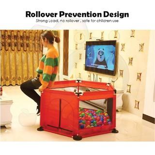 Jollybee Stainless Steel Hexagon Playpen Portable Play Yard Indoor Outdoor Kids Activity Center Safety Home Play Tent kandang main Hexagon Playpen 6