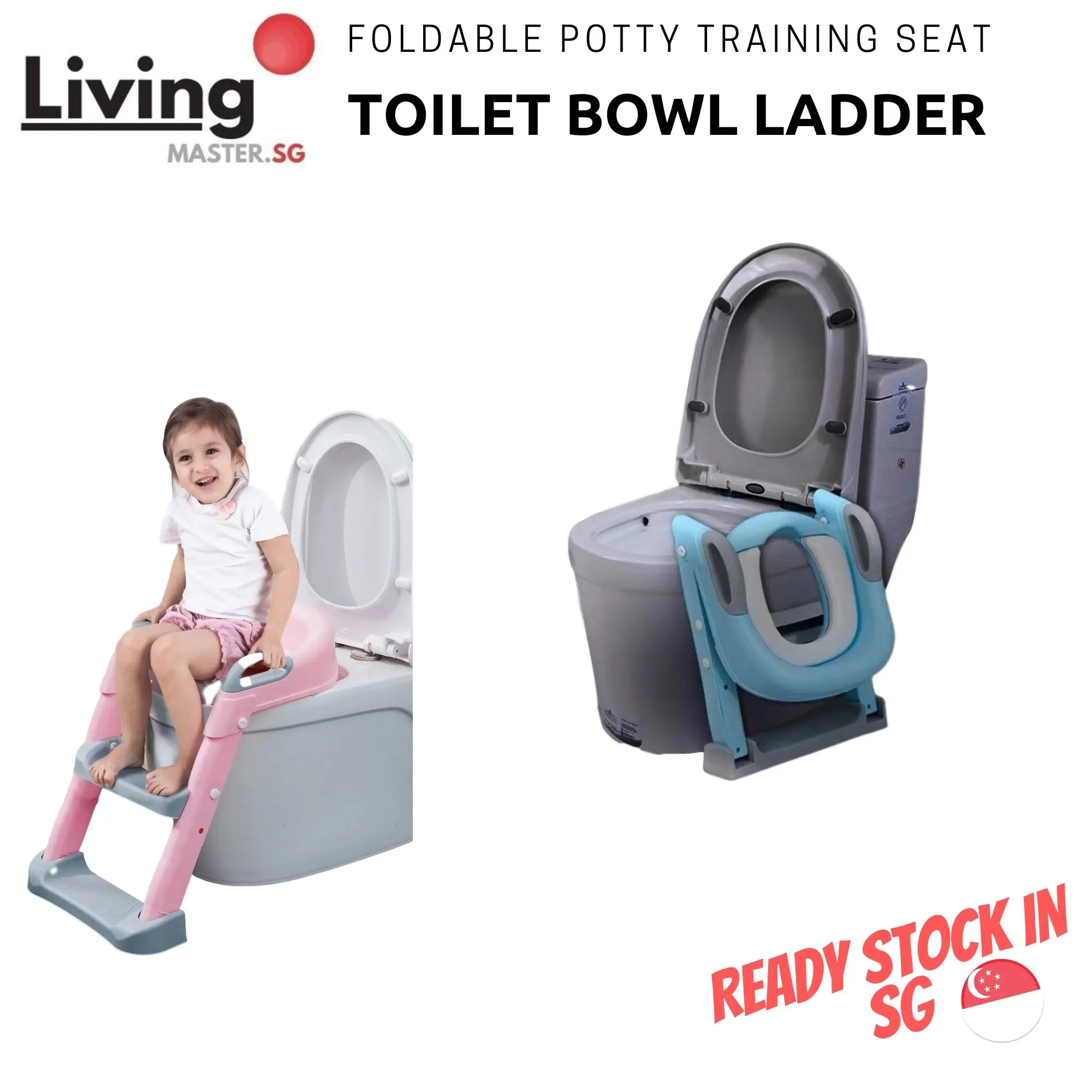 Foldable Potty Training Ladder Kids Toilet Seat with Ladder