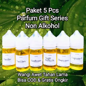 PAKET LENGKAP 5 PCS PARFUM NON ALKOHOL PARFUME GIFT SERIES PARFUM WANGI TAHAN LAMA PARFUM PRIA & WANITA WANGI SEHARIAN 30 ML EAU DE PARFUME Wanginya