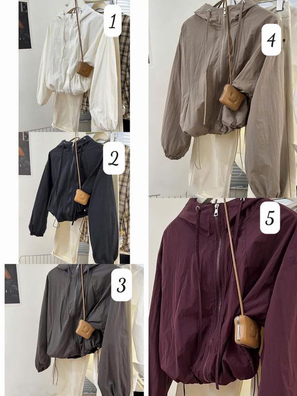 Áo Khoác Gió 2 Lớp Form Vừa Có Mũ Rộng Có Dây Rút Chống Nắng Chống Gió