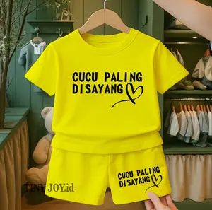 TINY JOY.id-SETELAN BAJU ANAK PEREMPUAN USIA 0-8 TAHUN GAMBAR KATA KATA VIRAL BAHAN KATUN COMBED PREMIUM /SETELAN FASHION ANAK / SETELAN CELANA PENDEK DISTRO / KAOS CUCU PALING DISAYANG / SETELAN BAJU ANAK LAKI LAKI KEKINIAN NYAMAN