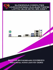 Motherboard BIOSTAR H310MHD3 Ver 6 intel H310 LGA1151 DDR 3 Micro ATX