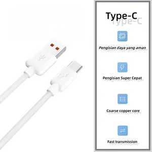 Kabel Data TYPE - C 6A Kabel Fast Charging Mendukung pengisian cepat beberapa perangkat