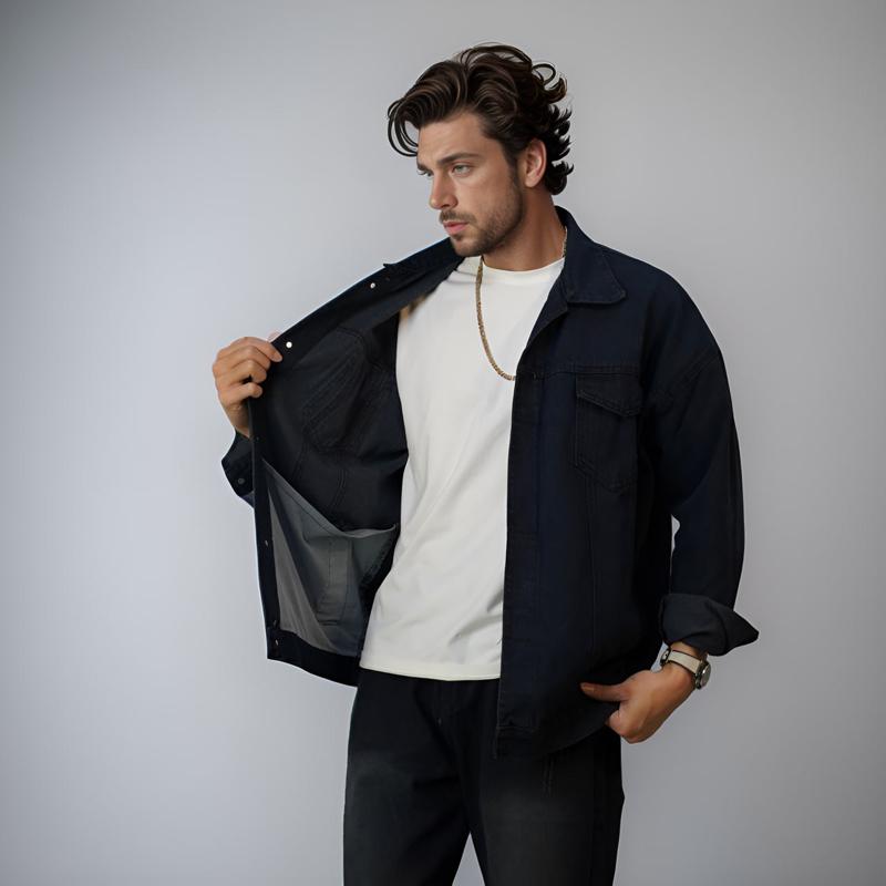 Product Introduction of Áo khoác jeans màu hè vừa vặn - Phong cách sang trọng ngầu 6