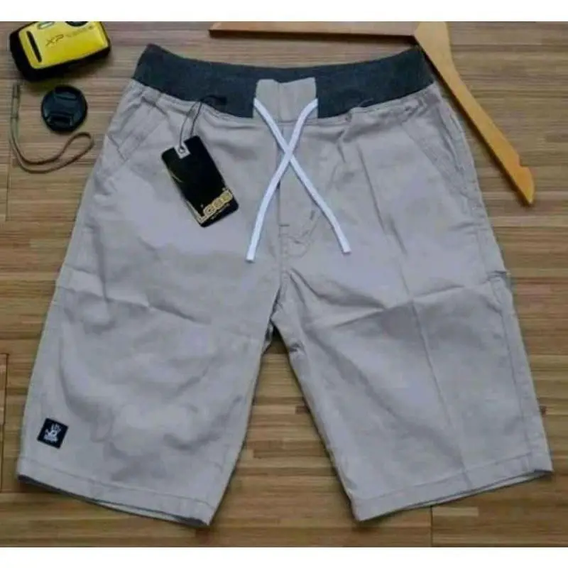 ( PAKET 4 PCS ) Celana chinos pendek anak laki laki perempuan 1-13 tahun Hitam Laki-Laki 3