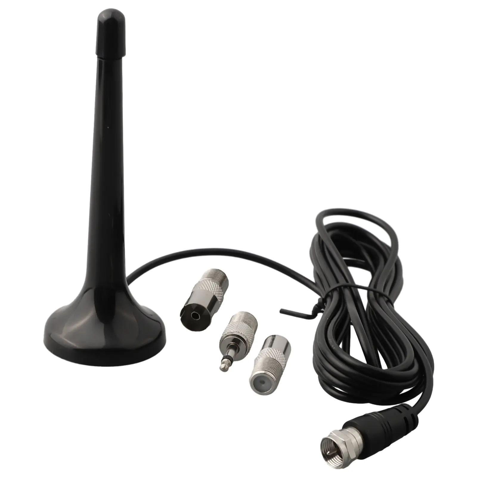 FM Radio Antenna with Magnetic Base and 3 Plug Adapters Long lasting Durability