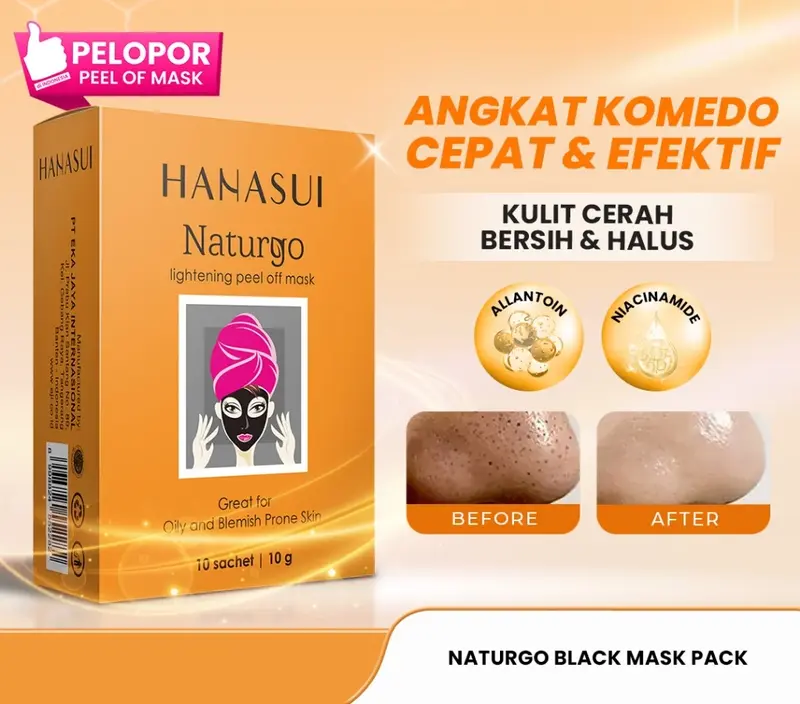 [De'Vea] HANASUI NATURGO BLACK PEEL OFF MASK 3