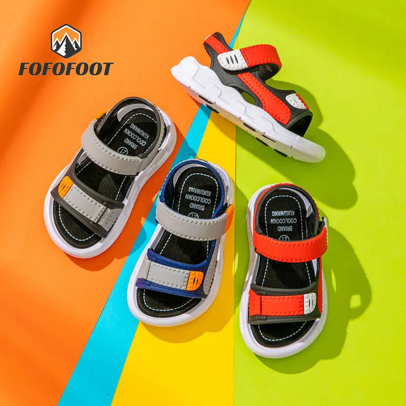 New Children Shoes Sandals Fashion Soft Beach Shoes Summer Non Slip and Wear Resistant Kasut Pantai Untuk Kanak Sandal