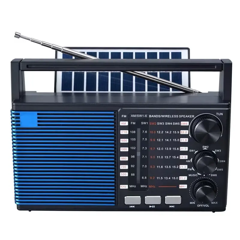 ￼FP-720-S Robot Speaker FM Speaker Rechargeable Radio Blue tooth Speaker With USB SD TF Mp3 Player With Solar With Light