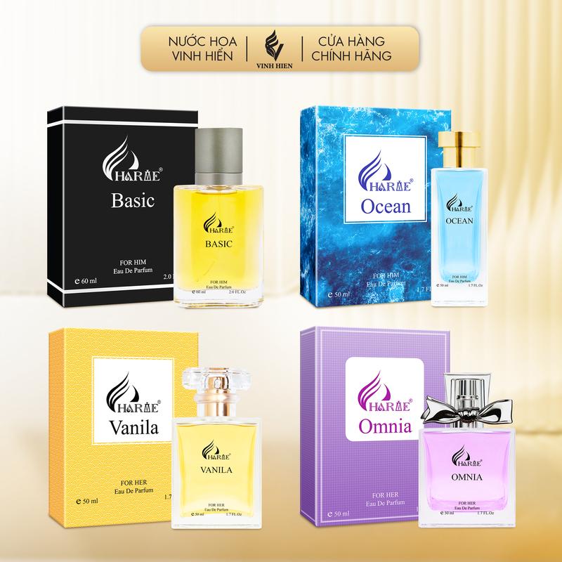 Nước Hoa CHARME Nam và Nữ - OMNIA 50ML - OCEAN 50ML - BASIC 60ML - VANILA 50ML Cosmetic Women - H R V E
