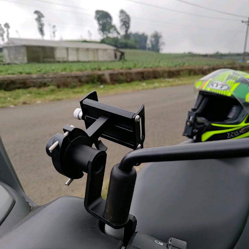 ( FULLSET ) Holder Motor MoTo Phoenix X-50 Pro Full Logam dengan Bracket Extention Spion Motor Phone Holders & Mounts 4