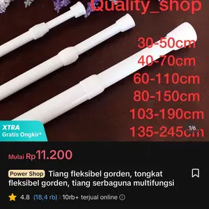 Bracket tiang tongkat flkesibel bracket jepit bracket gorden