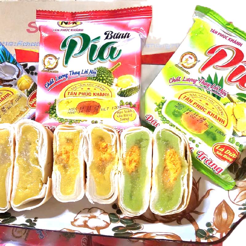 1 bịch bánh pía sầu riêng trứng muối 100g Tân phúc khánh đặc sản Sóc Trăng