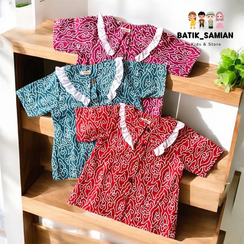 Product Introduction of ATASAN BATIK ANAK PEREMPUAN MEGAMENDUNG MERAH TOSKA PINK BAKAN KATUN FASHION TERBARU MOMS 31