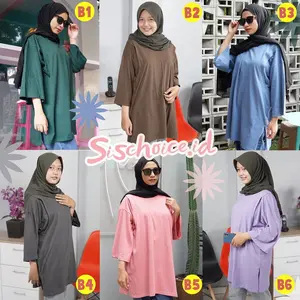 Kaos Menyusui Oversize Polos / Kaos Busui / Nursing Wear Cotton Santai Lengan 7/8 jumbo