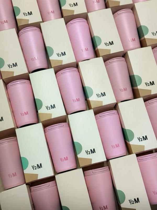 1/2M tumbler Makkah Botol Minum dengan Sedotan Warna lucu tumbler 1000% original WARNA UNGU