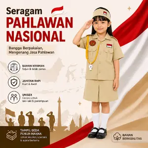 Baju Karnaval Pahlawan Nasional/ Pejuang/ Perang kemerdekaan Anak Perempuan merek Kijang Fashion