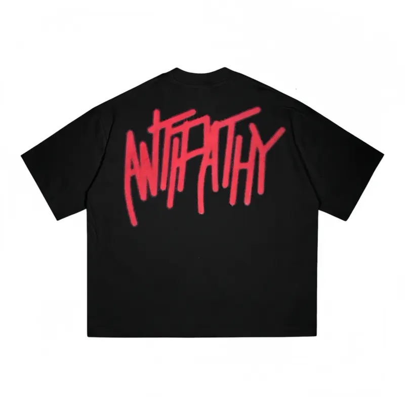 Kaos Boxy Fit Oversize T-shirt Pria dan Wanita Baju Lengan Pendek Cotton Combed 20s Hitam Sablon Atasan Distro Skena Keren Santai Oblong 2