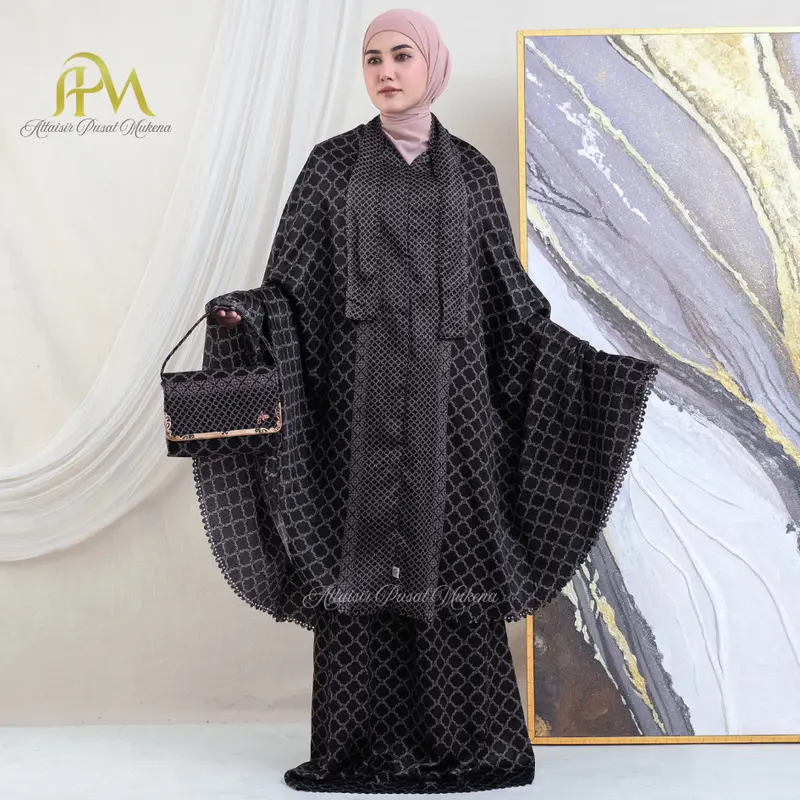 APM - Mukena Dewasa Mewah Santorini Silk 3in1 Lasercut Rayyan Series 1