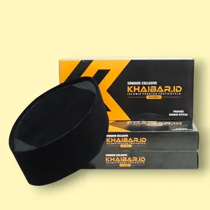 Khaibar Peci Polos Hitam Dewasa dan Songkok Kopiah Hitam Anak Laki Laki Pria Muslim Untuk Ibadah kopiah  hitam