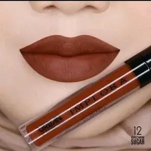 Implora Lipstik Cair Urusan 12 Brown Sugar Matte Lip Gloss Tahan Lama untuk Makeup Harian
