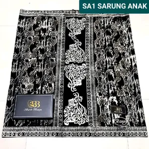 Sarung Batik Anak Cap Bahan Katun Sarung santri Remaja Muslim