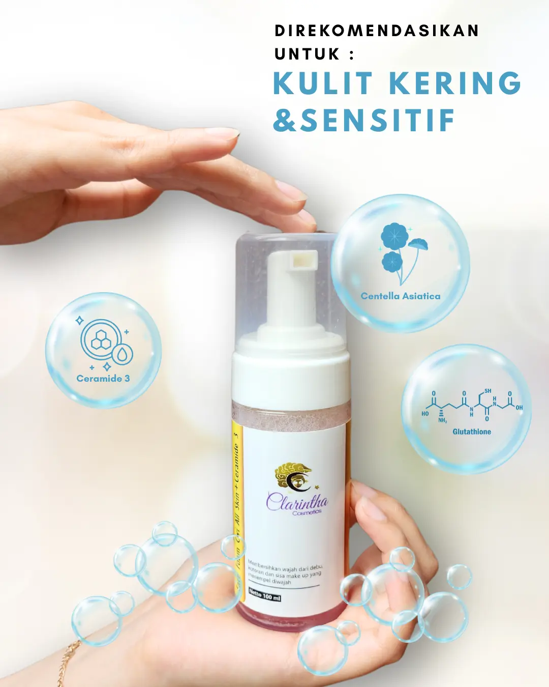 Face Foam - Sabun Cuci Muka / pembersih wajah berupa foam untuk semua jenis kulit termasuk kulit sensitif