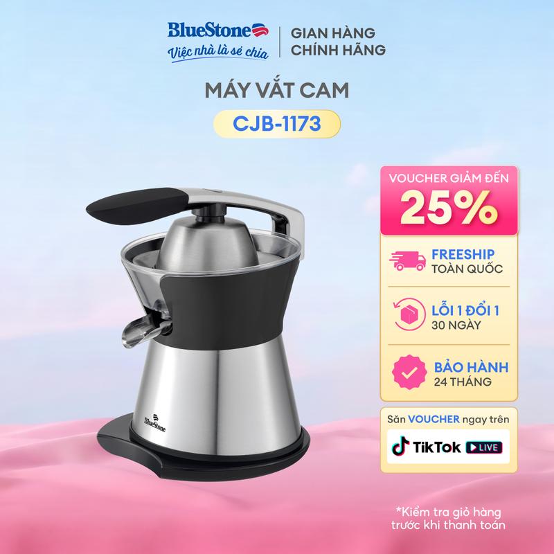 Máy Vắt Cam BlueStone CJB-1173 85W Thiết Kế Siêu Việt Với 2 Đầu Vắt Linh Hoạt Và Lưới Lọc Inox An Toàn Cho Sức Khỏe Gia Đình