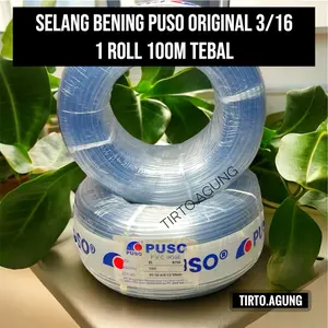 selang PUSO 1 ROLL 100M 100 Meter bening 3/16 5mm 6mmaerator elastis silicon silikon import pentil co2 oksigen airpump karet lentur aquarium filter 3/16