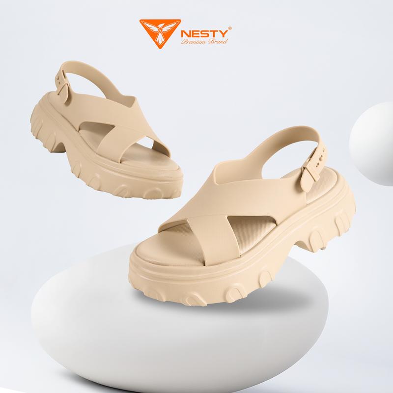 Dép Sandal Cao Cấp Nesty Thiết Kế Quai Chéo Đế Cao 6cm NE24