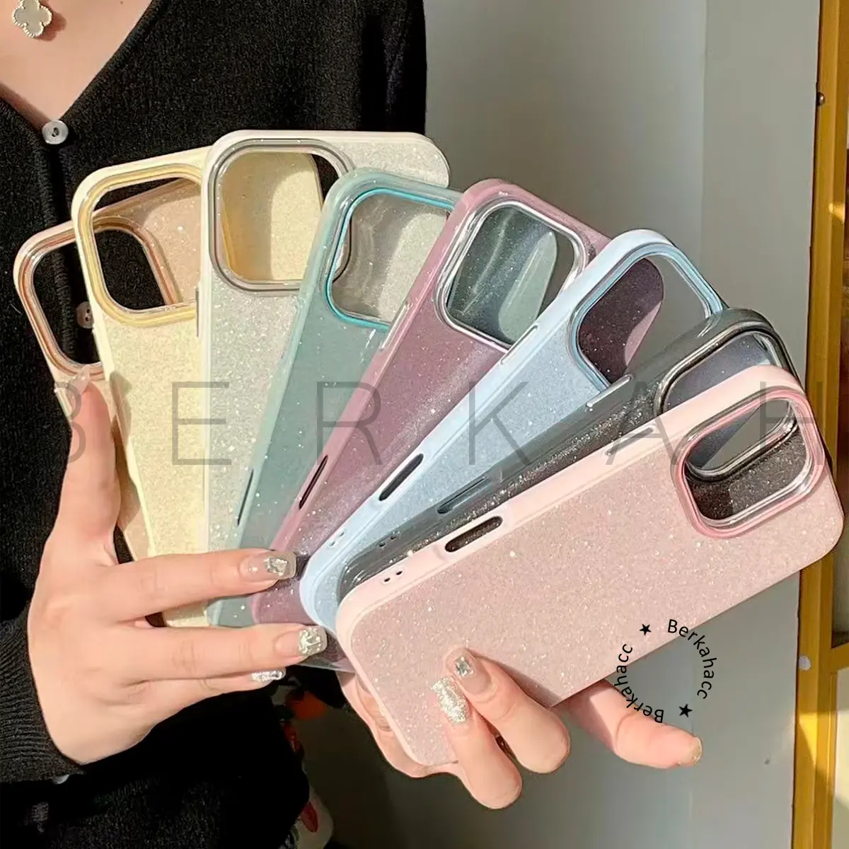 Soft Silicone Glitter Bling Stardust Case For Iphone 17 17AIR 16 16E 15 14 13 12 11 X Xs Xr 7+ 8+ 7 8 Pro Plus Promax - Softcase/Case Hp Casing Bling Bling Mewah Pelindung Handphone