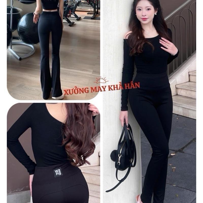 Lẻ hoặc Combo Quần leging Quần Legging ôm hoặc loe không túi dài 94-96cm Chất Umi Hàn Cạp Lưng Cao 10 Cm Co Giãn 4 Chiều nâng V3,năng động trẻ trung by XMKH