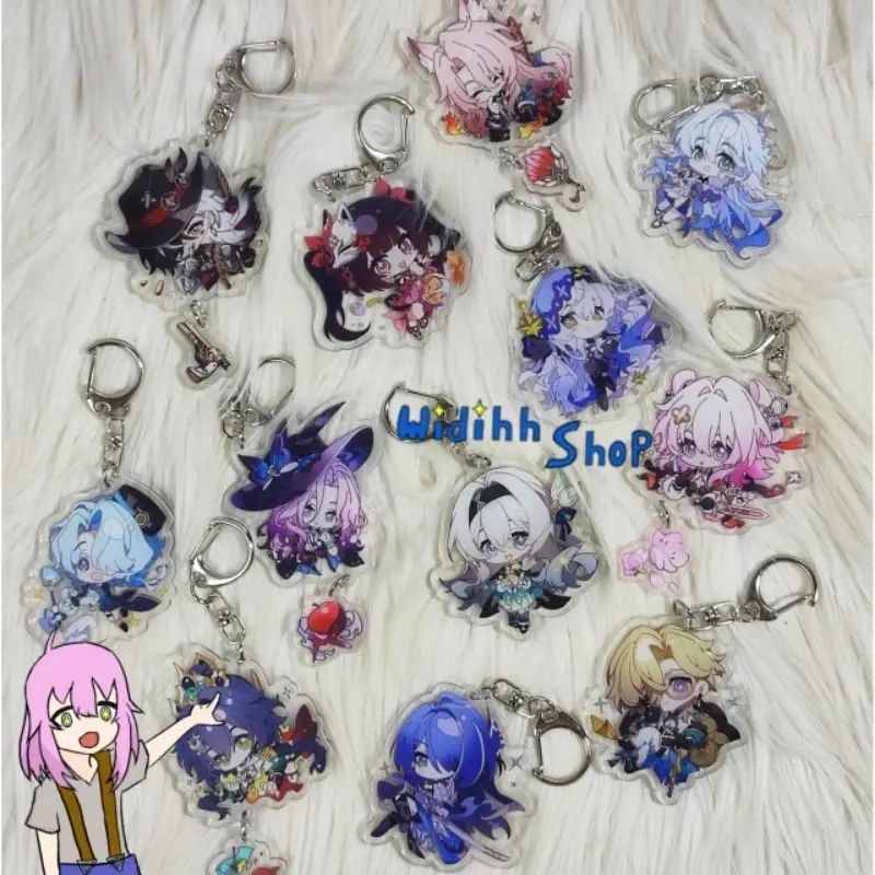 Honkai Star Rail Penacony / HSR Chibi / Honkai Star Rail Keychain / Gantungan Honkai Star Rail / HSR / hsr / Gantungan Hsr / Penacony / Firefly / Aventurine / Robin / Misha / Blackswan / Archeron / Sunday / Sparkle / Anime 0