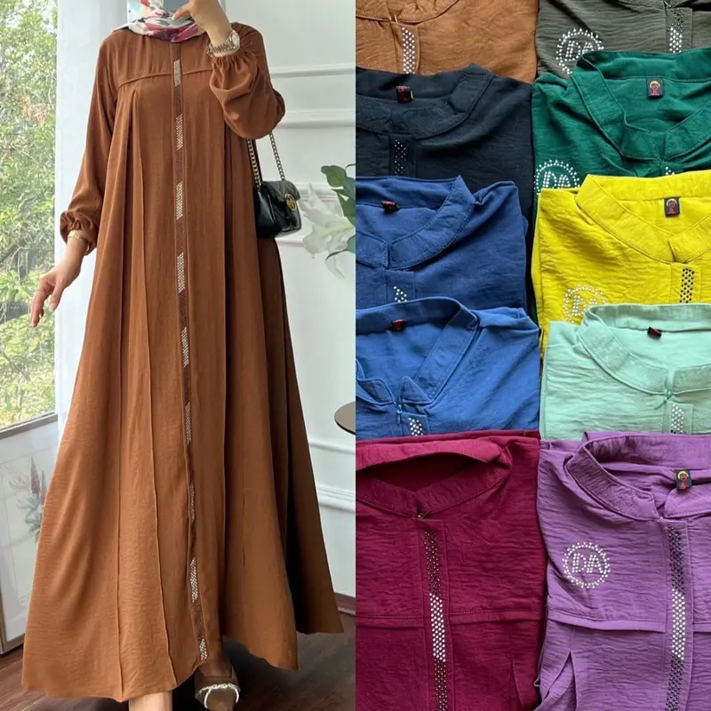 Gamis Maxi Cricle Airflow gamis wanita premium Muslim Crinkle dasar 2