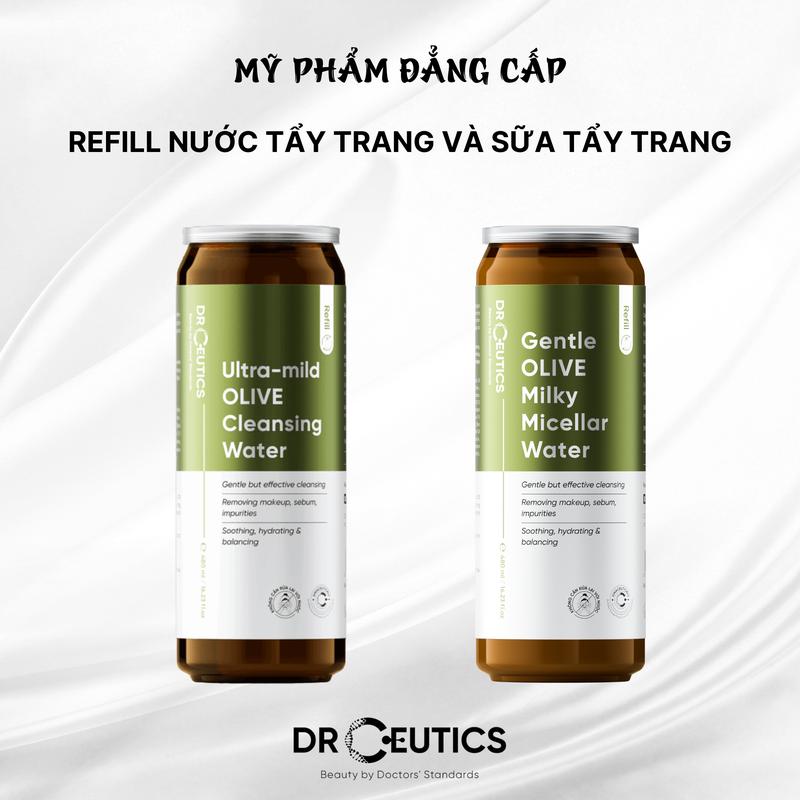 MẪU MỚI DRCEUTICS Tẩy Trang REFILL Nước & Sữa Cho Mọi Loại Da Da Nhạy Cảm 480-500ml
