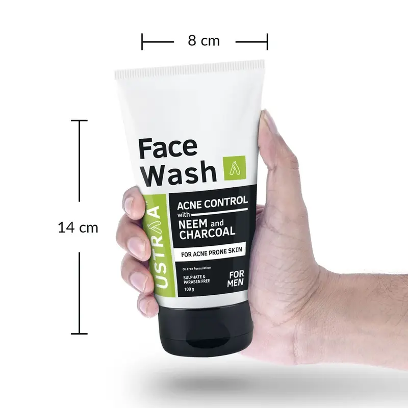GAMAL | Ustraa Face Wash Neem & Charcoal | 100gr | Facial Wajah Berjerawat dan Berminyak 7